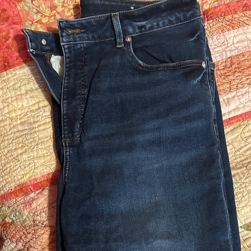 LOFT Women's Dark Blue Skinny Jeans